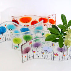 Fused glass vases