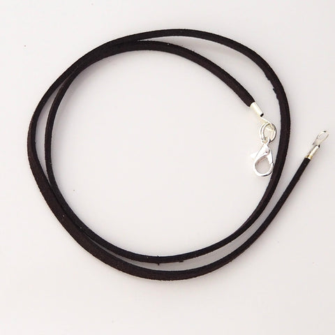 Synthetic suede necklace cord - dark brown