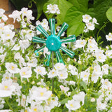 Aqua Blue, Green And White Flower Stake