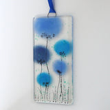 Fused Glass Wall Art - Blue Poppy Flowers Fused Glass Wall Art Sun-catcher