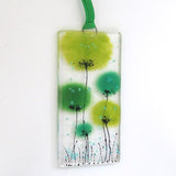 Fused Glass Wall Art - Green Flowers Fused Glass Wall Art Sun-catcher
