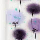 Fused Glass Wall Art - Purple Poppy Flowers Fused Glass Wall Art Sun-catcher