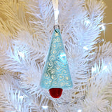 Glass Art - Christmas Decoration - Red, Green And Aqua Tree