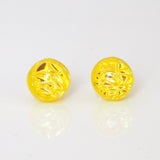 Studs - Yellow Sparkle Dichroic Glass Stud Earrings