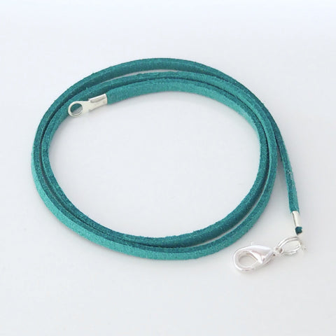 Synthetic Suede Necklace Cord - Teal