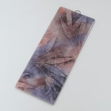 Purple pink leaves glass wall art panel