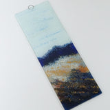 Abstract landscape glass wall art panel