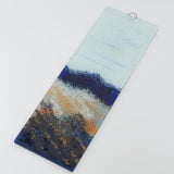 Abstract landscape glass wall art panel