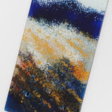 Abstract landscape glass wall art panel