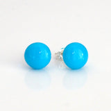 Turquoise glass stud earrings