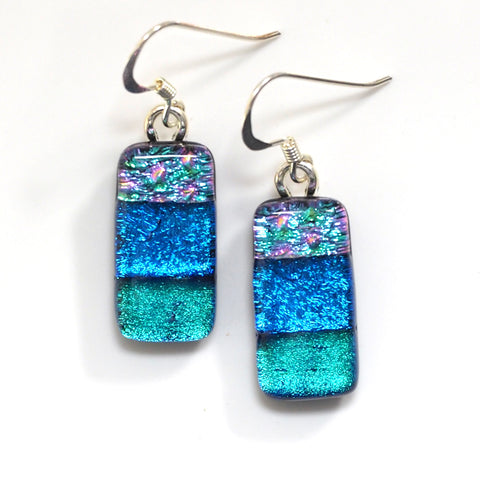 Fused Glass Dangle Earrings – Fired Creations