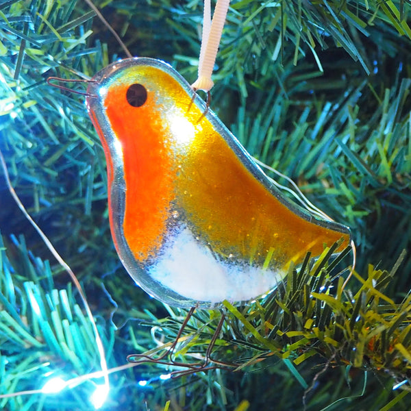 Christmas robin tree decoration – Fired Creations