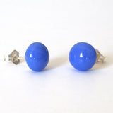 Studs - Cobalt Blue Art Glass Stud Earrings