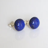 Studs - Royal Blue Fused Glass Stud Earrings