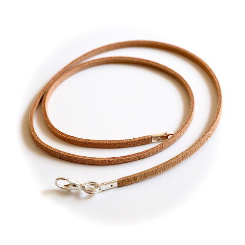 Synthetic suede necklace cord - light brown - Fired Creations