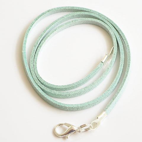 Synthetic suede necklace cord - peppermint - Fired Creations